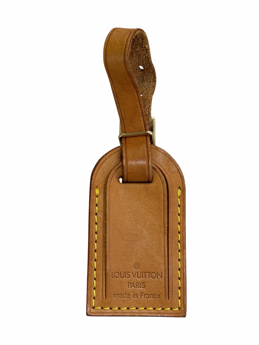 Louis Vuitton Vachetta Leather Luggage Tag 2.75” x 1.57”
